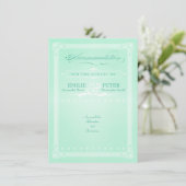 Kaart Sweet Mint Green Poster Style Accommodations (Staand voorkant)