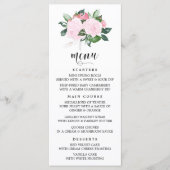 Kaart Sweet Pink Waterverf Rozen Menu (Voorkant)
