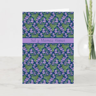 Kaart Sweet Violets Moederdag: Welsh Greeting