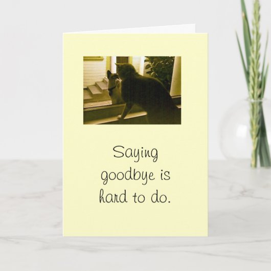 Kaart - sympathie - Gezegde vaarwel is moeilijk (Voorkant)