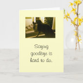 Kaart - sympathie - Gezegde vaarwel is moeilijk (Gele Bloem)