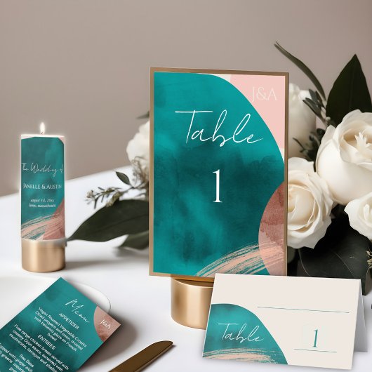 Kaart Tabelnummer abstracte WATERVERF