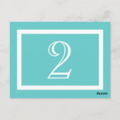Kaart tabelnummer - Aqua - (Achterkant)