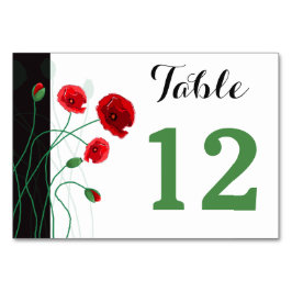 Kaart tabelnummer | Rode papaver | Dubbelzijdig