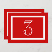 Kaart tabelnummer - rood - (Voorkant / Achterkant)