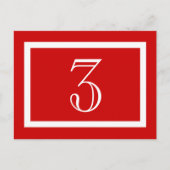 Kaart tabelnummer - rood - (Voorkant)