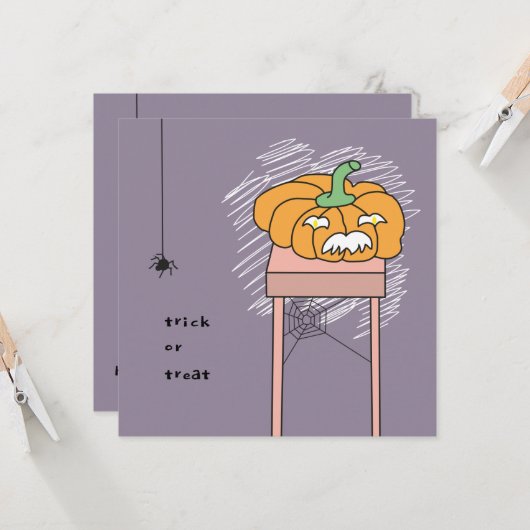 kaart tafeltje halloween (Voorkant / Achterkant in situ)