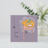 kaart tafeltje halloween (Staand voorkant)