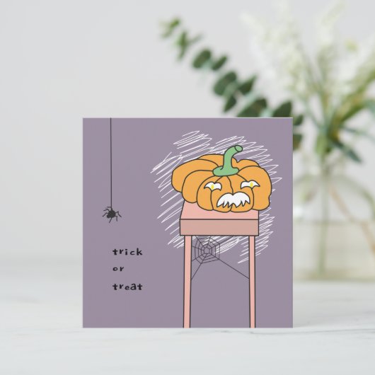 kaart tafeltje halloween (Staand voorkant)