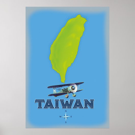 kaart Taiwan Poster (Voorkant)
