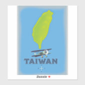  kaart Taiwan Sticker (Vel)