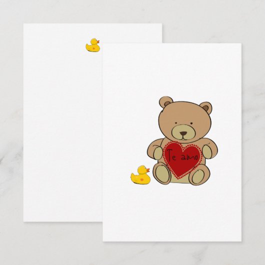 kaart "Te Amo" (Voorkant / Achterkant)