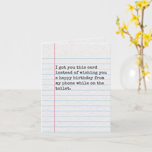 Kaart, telefoon & wc, gevoerd papier kaart (Gele Bloem)