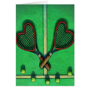 Kaart ~ Tennis-spelers ~ Tennis begint met liefde!