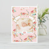 Kaart ter bekendmaking van de geboorte van baby - (Staand voorkant)