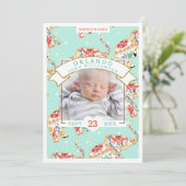 Kaart ter bekendmaking van de geboorte van baby - (Staand voorkant)