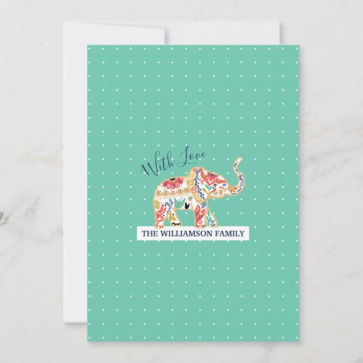 Kaart ter bekendmaking van de geboorte van baby - (Achterkant)