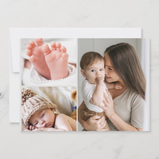 Kaart ter bekendmaking van geboorte | Nieuwe babya (Achterkant)