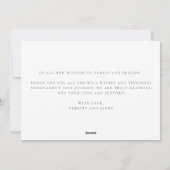 Kaart ter bekendmaking van geboorte | Nieuwe babya (Achterkant)