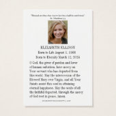 Kaart ter nagedachtenis aan de katholieke Maria (Achterkant)