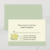 Kaart Texas Yellow Rose Wedding RSVP (Voorkant / Achterkant)