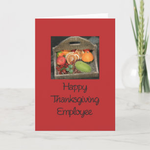 Kaart Thanksgiving werknemer