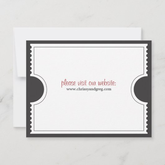 Kaart Ticket Punch Save the Date (Achterkant)