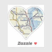  kaart Titusville Sticker (Vel)