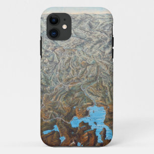  kaart Topografisch Yellowstone-reizen Case-Mate iPhone Case
