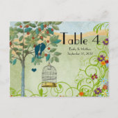 Kaart Tortelduifjes en vogelkooi-weddenschap (Achterkant)