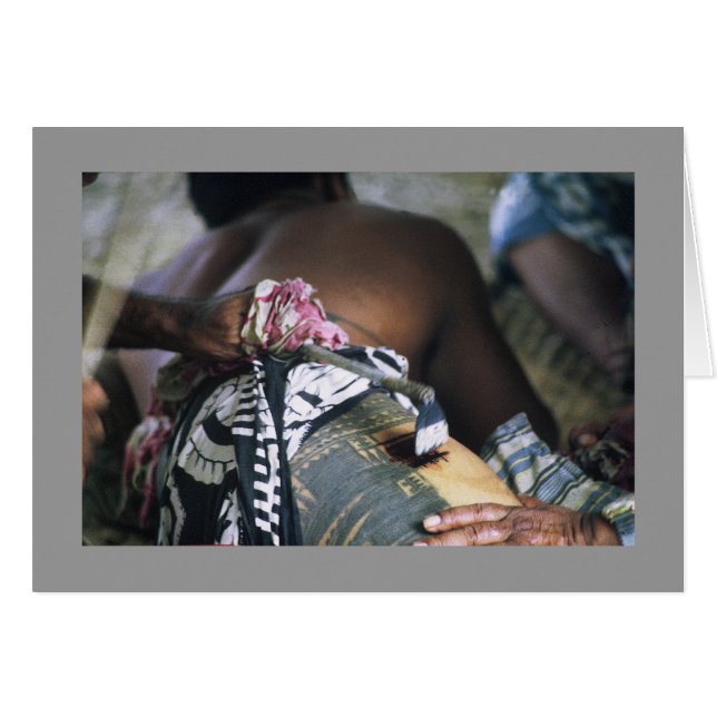 Kaart, traditionele Samoaanse tatoeage (Voorkant Horizontaal)