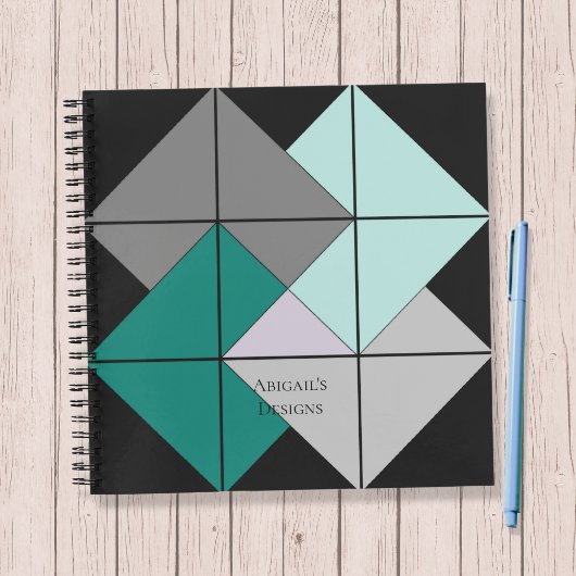 Kaart Trick Quilt Block Spiral Notitieboek