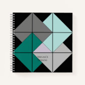 Kaart Trick Quilt Block Spiral Notitieboek (Voorkant)