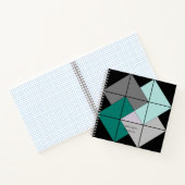 Kaart Trick Quilt Block Spiral Notitieboek (Binnen)