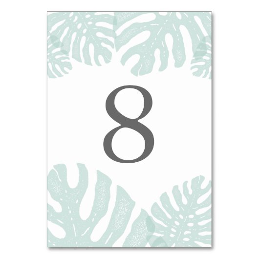 Kaart Tropics Table Number (Achterkant)