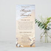 Kaart Tropisch Beach Starfish Wedding Program (Staand voorkant)