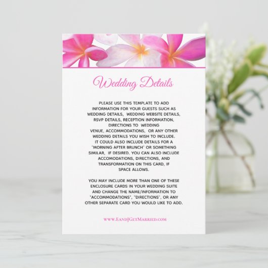 Kaart Tropisch roze plakkersbont (Staand voorkant)