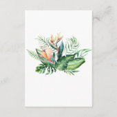 Kaart Tropische bruiloft met details over huwelijk (Achterkant)