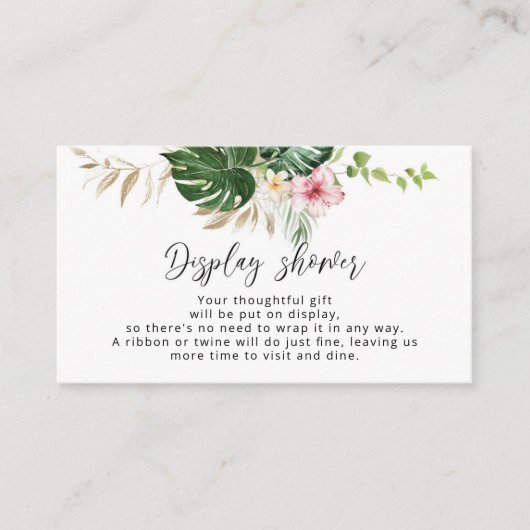 Kaart Tropische florale Display douche Enclosure (Voorkant)