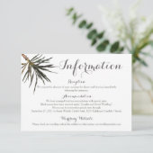 Kaart Tropische palm Tree Wedding Enclosure (Staand voorkant)