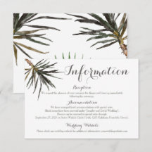 Kaart Tropische palm Tree Wedding Enclosure