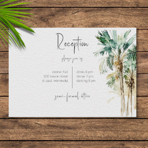 Kaart Tropische palm Trees Wedding Enclosure