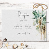 Kaart Tropische palm Trees Wedding Enclosure