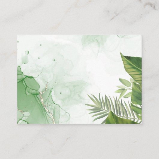 Kaart Tropische Safari Diaper Raffle Enclosure (Achterkant)