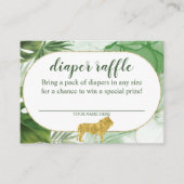 Kaart Tropische Safari Diaper Raffle Enclosure (Voorkant)