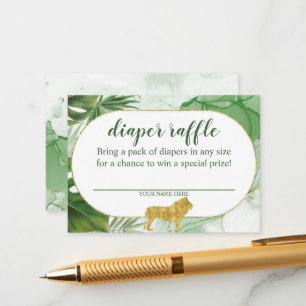 Kaart Tropische Safari Diaper Raffle Enclosure