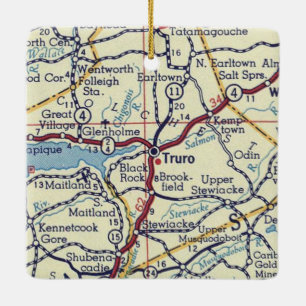  kaart Truro Nova Scotia Keramisch Ornament