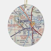 kaart Tucson AZ Keramisch Ornament (Links)
