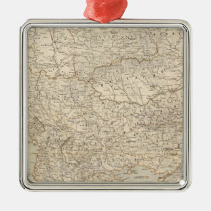 Kaart Turkije en Griekenland Atlas Metalen Ornament
