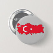 Kaart Turkije Ronde Button 5,7 Cm (Voorkant /achterkant)